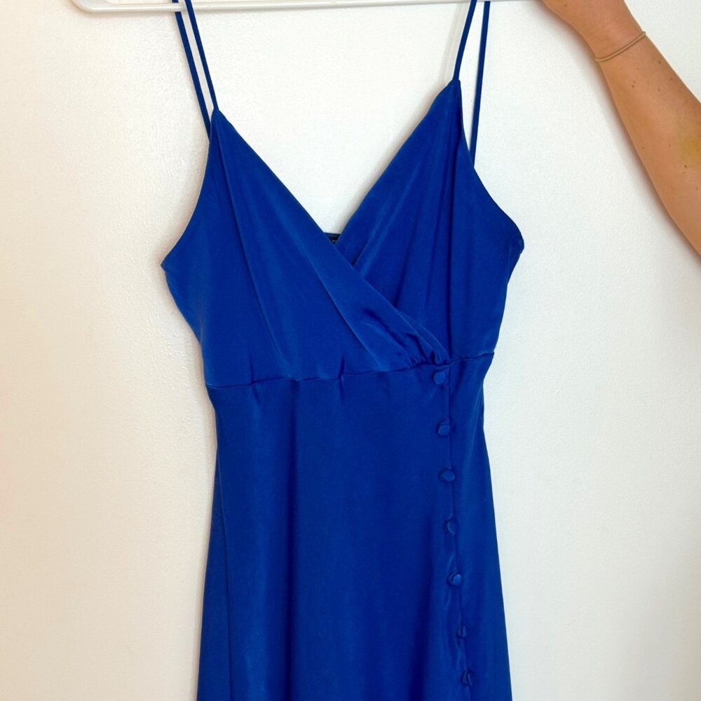 Zara Blue Satin Formal Dress